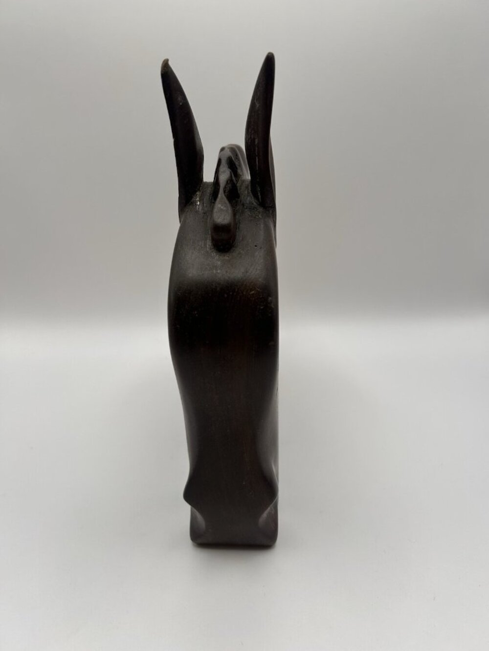 Wood Horse Head Sculpture Mid Century Modern Hand Carved Figurine MCM Rustic - Picture 7 of 14